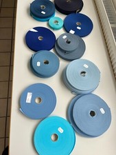 Restposten 18x Baumwollbänder "blau", 20mm breit