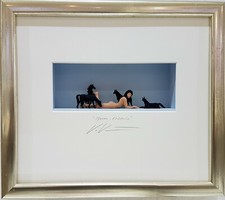 Volker Kühn - Original 3 D Objekt  " Pferde-Flüsterin " hands, Museumsglas