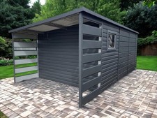 Blechgarage 5x3m Geräteschuppen Gartenhaus Schuppen Metall Lieferung Montage