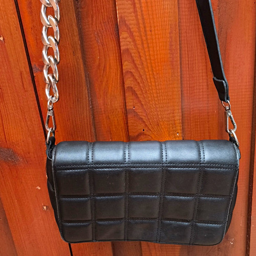 Umhängetasche schwarz leder - schwarz,