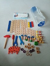 Baufix 1004 Holzkonstruktionsspielzeug Grundkasten ca. 80 Teile Anleitung OVP