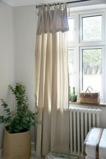 JEANNE D´ARC LIVING Gardine VORHANG VOLANT 140x220 beige Baumwolle Schal Shabby