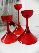 3 WMF Kerzenleuchter  rot Design: Cari Zalloni 70er Vintage