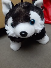 Kuscheltier Stofftier Plüschtier Kissen Hund Husky 