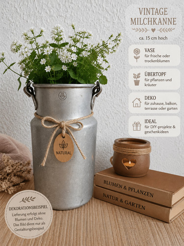 Vintage aluminium milchkanne - vintage,