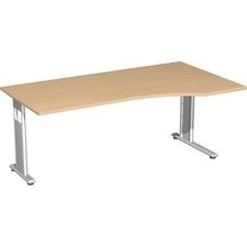 Eckschreibtisch / C-Fuß Flex / Ecke rechts / 720 x 1.800 x 1.000 mm (HxBxT)