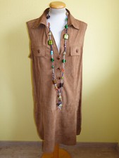 Wildlederkleid Alba Moda braun Hemdkleid Gr 40 neu