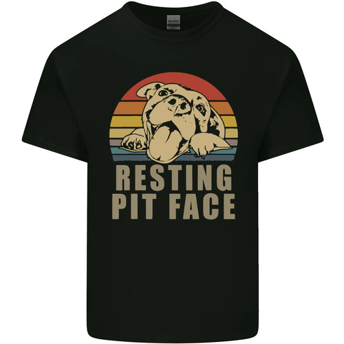 Resting pit bull - resting,
