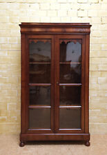 ANTIK! Bücherschrank restauriert Louis Philippe um 1850 Mahagoni Vitrine
