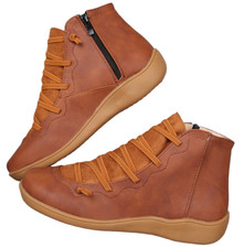 Flache Stiefeletten Damen PU