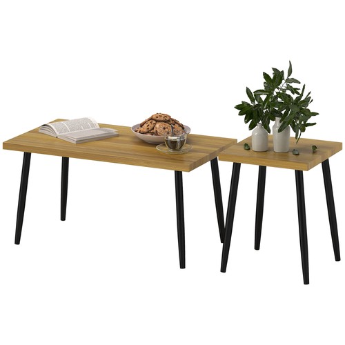 Homcom couchtisch 2er set - couchtisch,