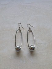 Modeschmuck Ohrringe, lang , Hängeohrringe, silberfarben, Statement Ohrringe 