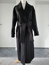 MANGO Mantel aus Manteco Wolle, Wollmantel, Schwarz, Gr. M, Oversize, NEUWERTIG