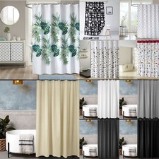 Duschvorhang Textil PEVA 180x200 cm Badewannen Vorhang Anti Schimmel inkl. Haken