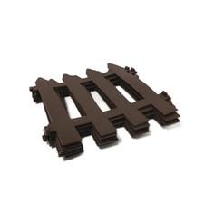 Structures & Ponds Vilde Gartenpalisade Zierzaun 30x30 cm 3 m 10 Stück Braun Fil