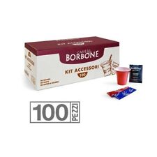 Caffè Borbone "Kit" - Servierset - 100 Zuckerbeutel, Rührstäbchen und Becher