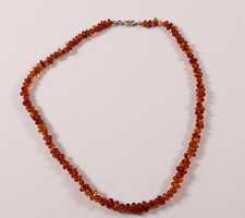 Collier Kette Bernstein orange