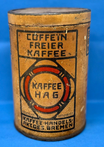 Blechdose kaffee hag - blechdose,
