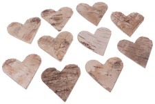 Deko-Herz natur 80er Set