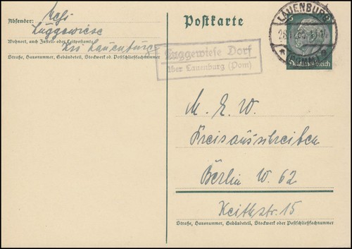 Landpost luggewiese dorf - luggewiese, über