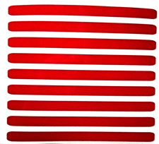 9  Reflektor Aufkleber Folie Band Streifen Rot selbstklebend Reflexfolie