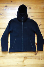 Mufflon Randy Jacke mit Kapuze schwarz black Schurwolle Wolljacke Größe M