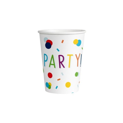 Pappbecher confetti birthday - pappbecher,