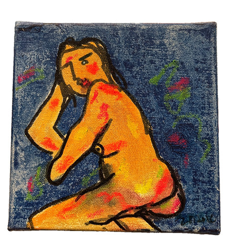 Frau akt original - original, signiert