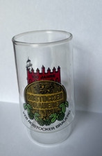 Glas Rostocker Brauerei DDR Leuchtturm /Teepott Warnemünde Bierglas Saftglas lei