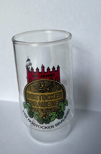 Glas rostocker brauerei - glas, ddr