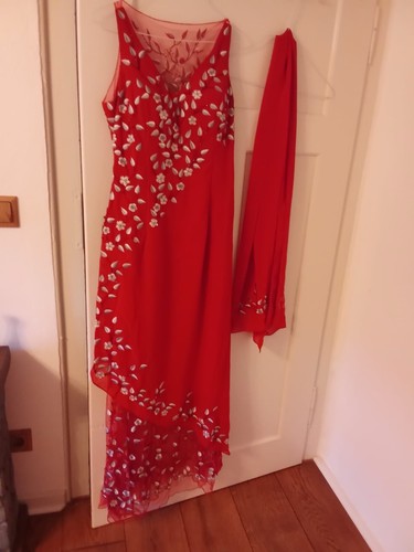 Langes partykleid mit - langes, schal