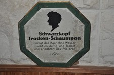Altes Reklameschild 20/30er Jahre,Schwarzkopf Trocken-Schaumpon,Friseur,Drogerie