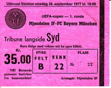Ticket EC 28.09.77 Mjondalen