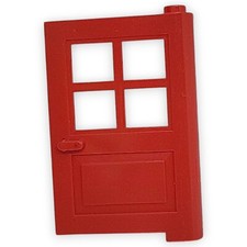 Lego Tür 4 Fenster Rot 3861 1x4x5 Panes Door 10014 1966 374 4954 6494 Ersatzteil