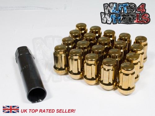 Gold spline radmuttern - radmuttern, 20