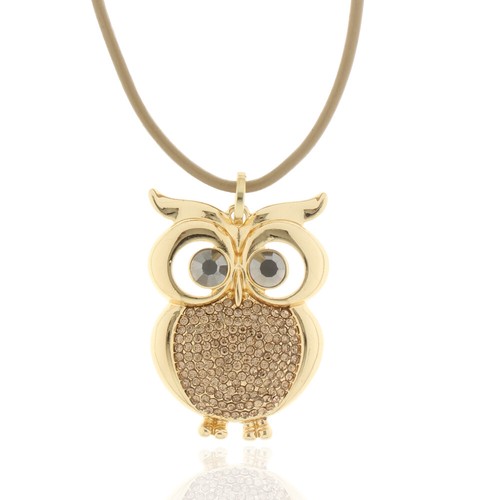 Collier leder beige - collier-leder,