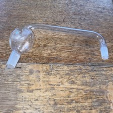 QUICKFIT SH7/12 DESTILLIERBRÜCKE MIT SCHUTZ SPRITZKUGEL B19/26 LÄNGE 200 MM