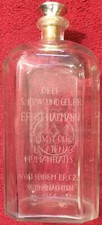Glasflasche aus d 1960er Jahren mit Freimaurer-Symbol und Inschrift, sehr selten