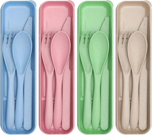 4er plastik besteck set 4 - in,