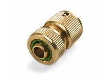 1x Schlauchkupplung Messing mit Wasserstop