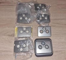 8x Busch Jäger 1743-03-20 Alpha Nea Platin TV Fernseh Abdeckung Zentralscheibe