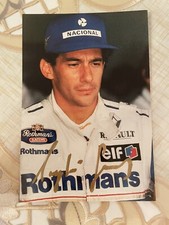 Ayrton Senna Original Handsignierte Autogrammkarte