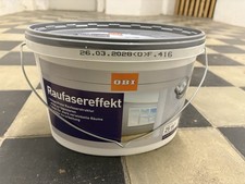 Obi Flüssige Rauhfaser 5 L Weiße Abtönbare Dispersions-Strukturfarbe Farbe