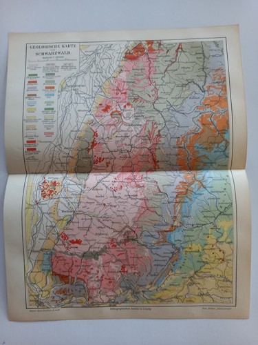 Antike landkarte geologische - antike, "geologische