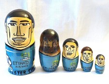 Soccer Fussball Matrjoschka Puppen Manchester City FC Aguero Lampard Kompany ...