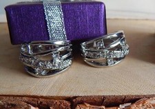 toller breiter DAMENRING  mit 1 Reihe Swarovski*Elemente**Gr. 16 bis 19 wählbar