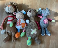 4x Sigikid Patchwork Sweety Bär Löwe Elefant Kuh Kuscheltier Plüschtier Sammlung