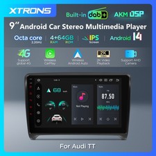 Für AUDI TT 8JAutoradio Android 14 4G+64GB DAB+ 2K 9" GPS Navi Gyroskop CarPlay