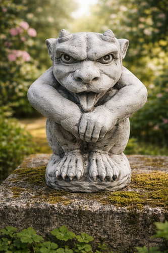 Steinfigur gargoyle frostfest - steinfigur,