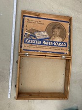 Kasseler Hafer Kakao Holzkiste Kiste für Bastler Werbung 